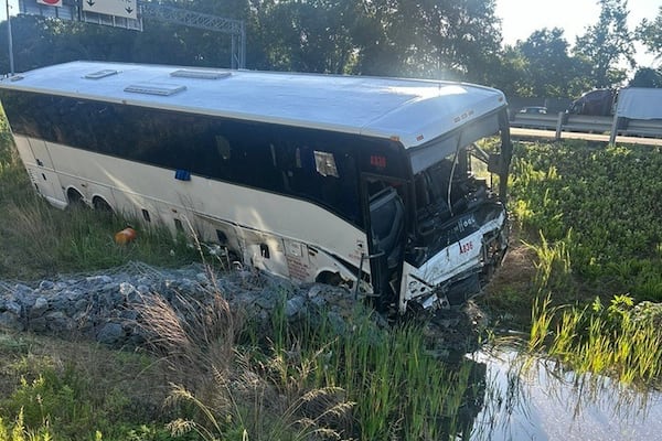 Bus hits cars in Virginia, killing 5 people and injuring 34, state police say