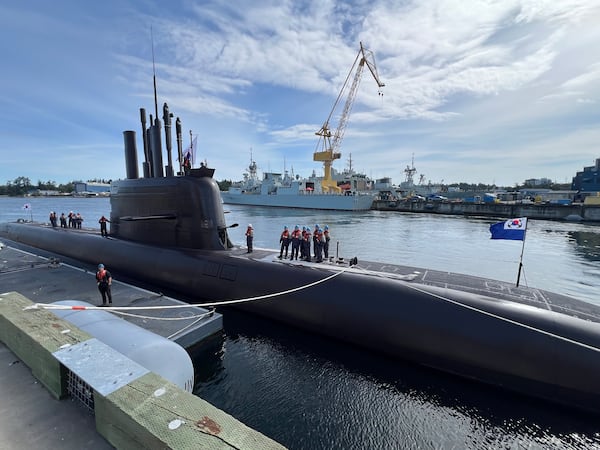 South Korean navy submarine arrives in Canadian waters